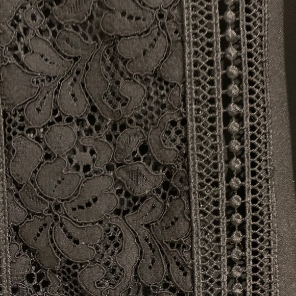 Zara XS black lace peplum blouse - Picture 6 of 7